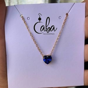 Fashion heart blue crystal earrings 💙 🔮